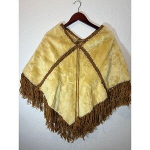 1970s Faux Fur Poncho